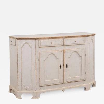 Swedish Rococo Period 18th Century Buffet from V rmland with Canted Side Posts