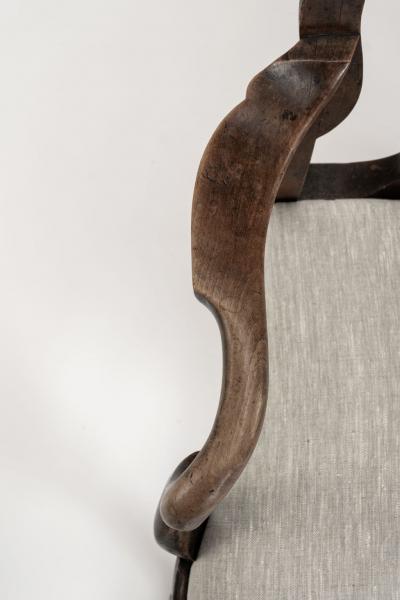 Swedish Rococo Walnut Armchair