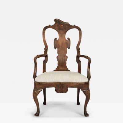 Swedish Rococo Walnut Armchair