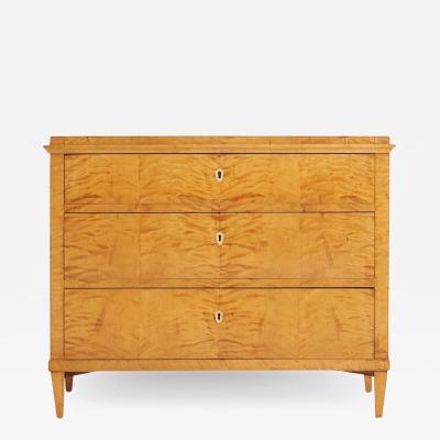 Swedish Satin Birch Chest of Drawers