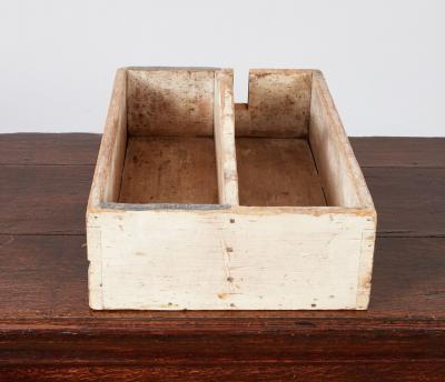 Swedish White Painted Cutlery Tray