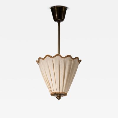 Swedish brass and fabric pendant