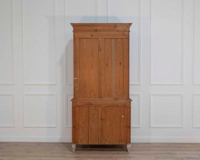 Swedish glass display case in antique white late 19th early 20th century