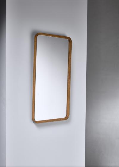 Swedish rectangular birch mirror 1930s