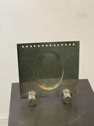 Swid Powell MODERNIST SIVERPLATE SWID POWELL PHOTO FRAME DESIGNED BY RICHARD MEIER
