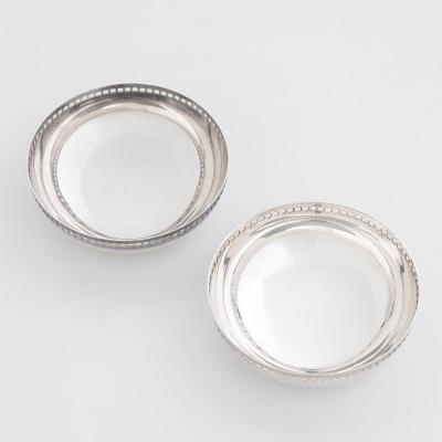 Swid Powell Pair of Richard Meier for Swid Powell Silver Plate Post Modern Bowls