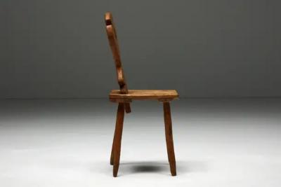 Swiss Alpine Folk Art Chair 19th Century