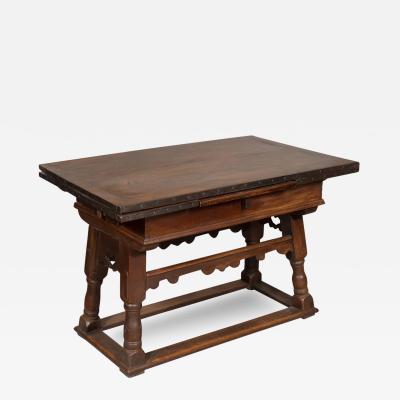 Swiss Baroque Walnut Draw Table