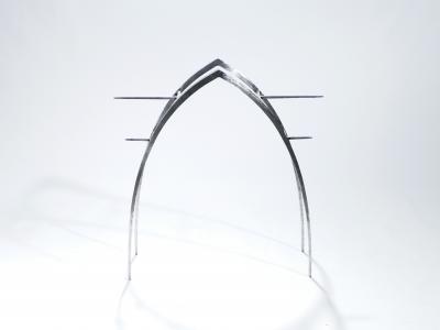 Sylvain Subervie Unique Sylvain Subervie wrought iron and glass console c 2000