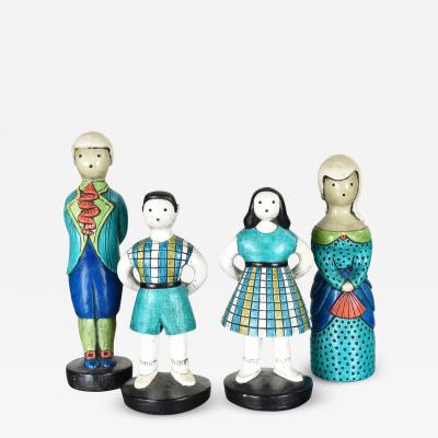 Sylvia Hood Sylvia hood marked original vintage idyllic family chalkware figurines