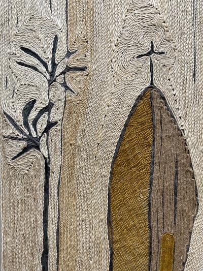 Sylvie Peyneau OUR CHURCHES One of a kind sisal tapestry by OAK Studio