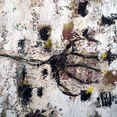 Sylvie Peyneau WILD HERBARIUM 5 Oil and pastels painting 195 x 130 cm