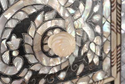 Syrian Mother of Pearl Inlaid Tall Boy