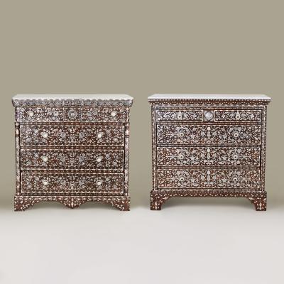 Syrian Mother of pearl chest of four drawers Design 1