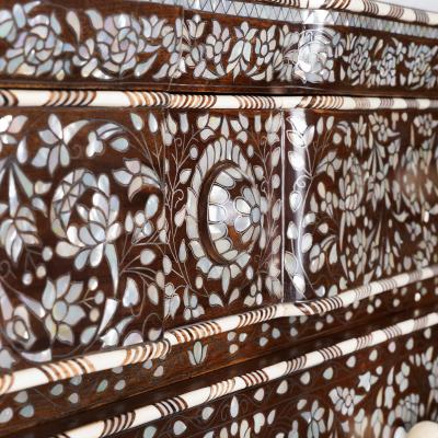 Syrian Mother of pearl chest of four drawers Design 1