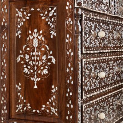 Syrian Mother of pearl chest of four drawers Design 1