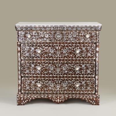 Syrian Mother of pearl chest of four drawers Design 1