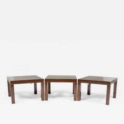 T H Robsjohn Gibbings 3 T H Robsjohn Gibbings American Mid Century Walnut Parsons Design End Side Tab