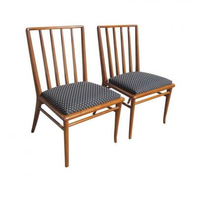 T H Robsjohn Gibbings 4 T H Robsjohn Gibbings For Widdicomb Mahogany Dining Chairs