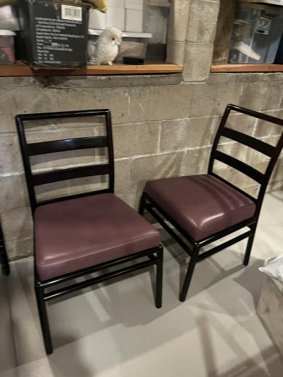 T H Robsjohn Gibbings 6 Robsjohn Gibbing Ming brown dining chairs