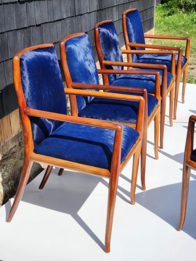 T H Robsjohn Gibbings 8 Robsjohn Gibbings Walnut Dining Chairs for Widdicomb 1959