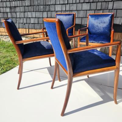 T H Robsjohn Gibbings 8 Robsjohn Gibbings Walnut Dining Chairs for Widdicomb 1959