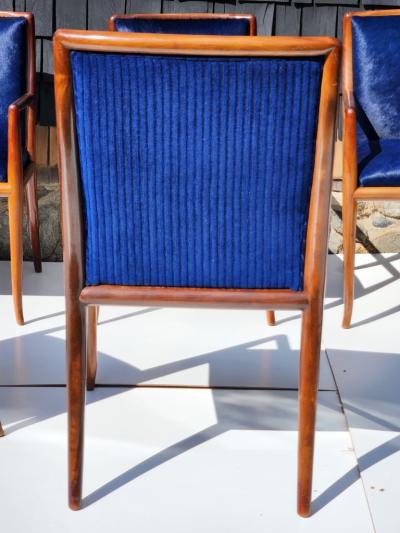 T H Robsjohn Gibbings 8 Robsjohn Gibbings Walnut Dining Chairs for Widdicomb 1959