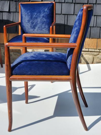 T H Robsjohn Gibbings 8 Robsjohn Gibbings Walnut Dining Chairs for Widdicomb 1959