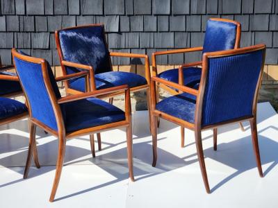 T H Robsjohn Gibbings 8 Robsjohn Gibbings Walnut Dining Chairs for Widdicomb 1959