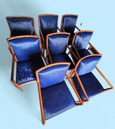 T H Robsjohn Gibbings 8 Robsjohn Gibbings Walnut Dining Chairs for Widdicomb 1959