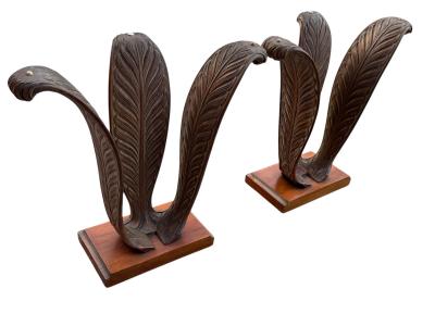 T H Robsjohn Gibbings ART DECO CERUSED WOOD PLUMES CONSOLE BY THEODORE ROBJSJOHN GIBBINGS