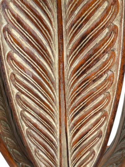 T H Robsjohn Gibbings ART DECO CERUSED WOOD PLUMES CONSOLE BY THEODORE ROBJSJOHN GIBBINGS