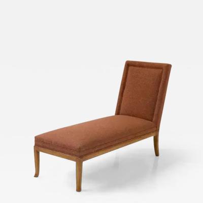 T H Robsjohn Gibbings American Chaise Lounge in Orange Fabric T H Robsjohn Gibbings