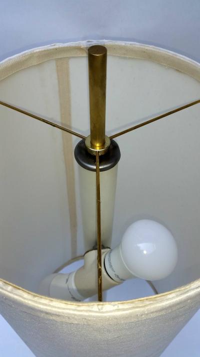 T H Robsjohn Gibbings Brass Tripod Floor Lamp in the Style of Robsjohn Gibbings 1950