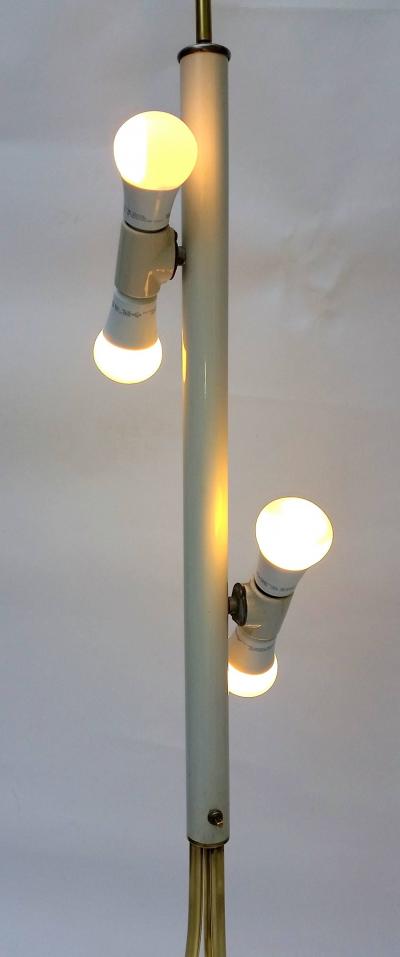 T H Robsjohn Gibbings Brass Tripod Floor Lamp in the Style of Robsjohn Gibbings 1950