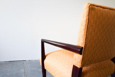 T H Robsjohn Gibbings Ebonized Wood Armchair