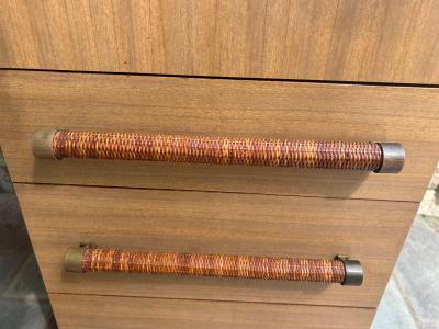 T H Robsjohn Gibbings Fabulous T H Robsjohn Gibbings Widdicomb Cane Pulls Desk Mid Century