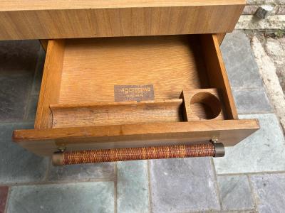 T H Robsjohn Gibbings Fabulous T H Robsjohn Gibbings Widdicomb Cane Pulls Desk Mid Century
