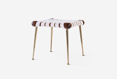 T H Robsjohn Gibbings Four Webbed Stools by Robsjohn Gibbings
