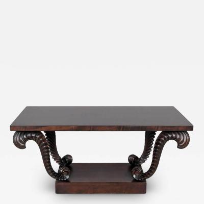 T H Robsjohn Gibbings Gibbings Widdicomb Carved Walnut Coffee Table