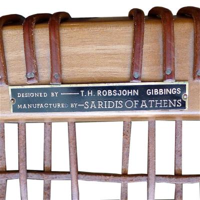 T H Robsjohn Gibbings Klismos Stool Table by T H Robsjohn Gibbings mfg Saridis of Athens 1961