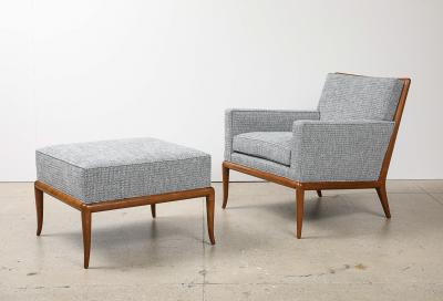 T H Robsjohn Gibbings Lounge Chair and Ottoman by T H Robsjohn Gibbings for Widdicomb Furniture