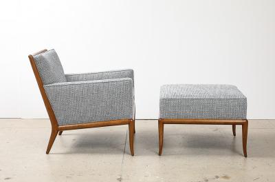T H Robsjohn Gibbings Lounge Chair and Ottoman by T H Robsjohn Gibbings for Widdicomb Furniture
