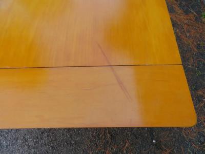 T H Robsjohn Gibbings Lovely T H RobsJohn Gibbing style Maple X Base Dining Table Mid Century Modern