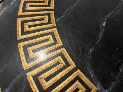 T H Robsjohn Gibbings POST MODERN GREEK KEY TROMP LOEIL DINING TABLE