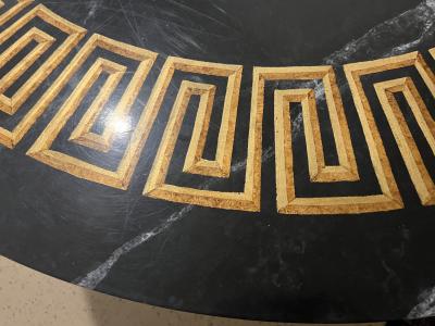 T H Robsjohn Gibbings POST MODERN GREEK KEY TROMP LOEIL DINING TABLE