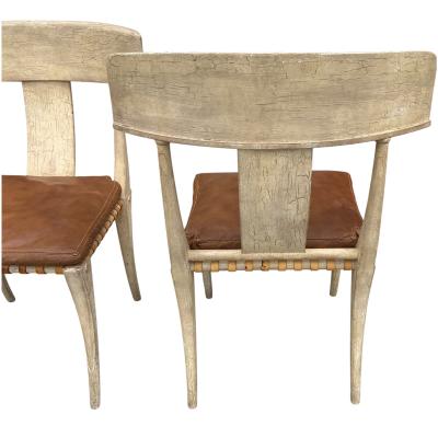 T H Robsjohn Gibbings Pair of Klismos Chairs Attr to t h Robsjohn Gibbings