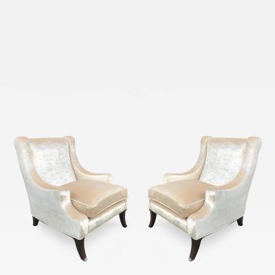 T H Robsjohn Gibbings Pair of Lounge Chairs Style of Robsjohn Gibbings