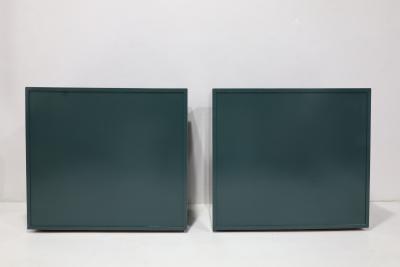T H Robsjohn Gibbings Pair of Robsjohn Gibbings for Widdicomb Chests Newly Lacquered in Deep Green