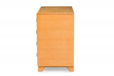 T H Robsjohn Gibbings Pair of T H Robsjohn Gibbings Modern Bleached Walnut and Brass Chests